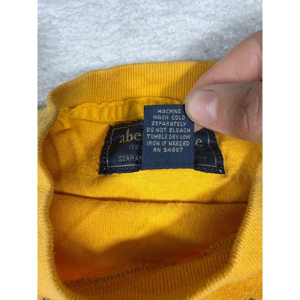 Abercrombie Graphic‎ Tee Kids Small Yellow Good Island Moped Rentals Vintage Y2K
